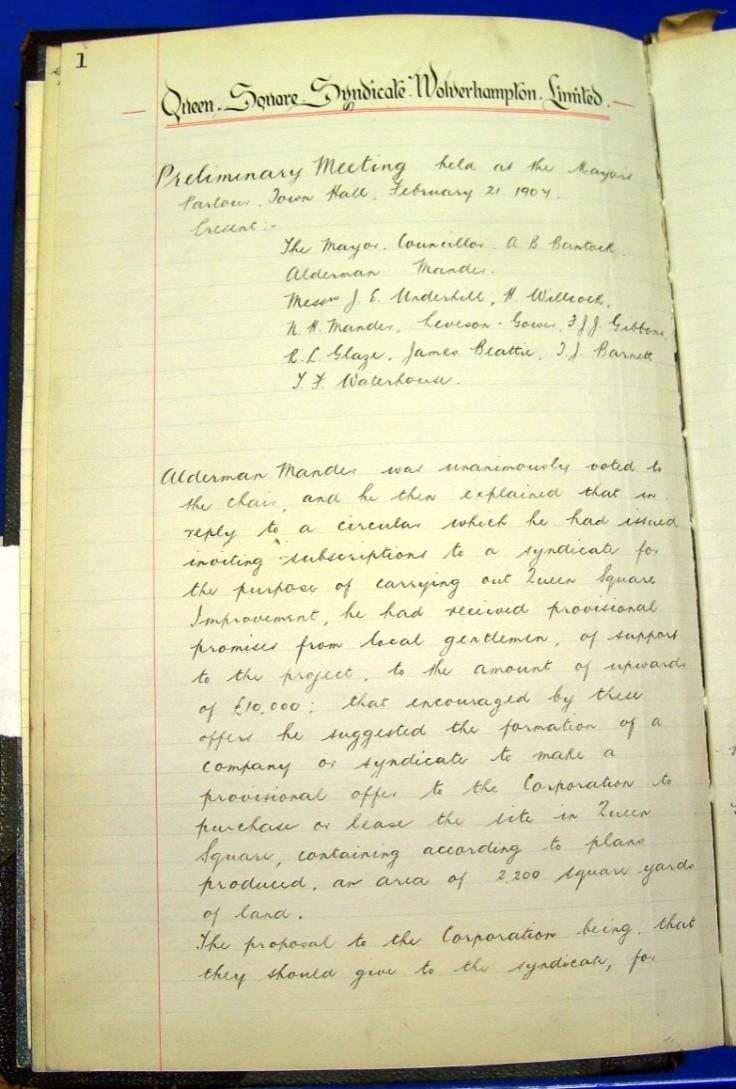 Preliminary meeting: 21 st February 1907 Support for the project proposed by Charles