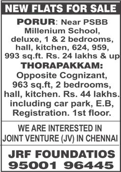 May 4-10, 2013 MAMBALAM TIMES Page 7 SPECIAL CLASSIFIED ADVERTISEMENTS Classified Advertisements under the heads Accommodation Required, Old Age Home, Marriage Hall, Mini Hall, Real Estate (Buying &