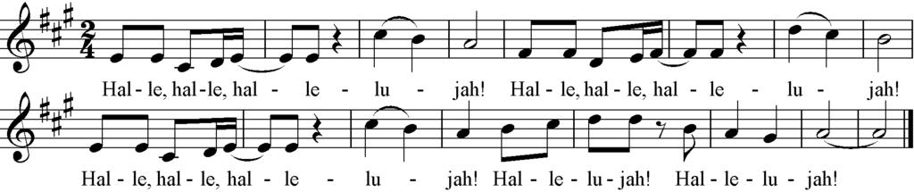 *THE OPENING PRAYER *THE RESPONSE Halle, Halle, Hallelujah arr. M. Haugen 1990 The Iona Community/GIA Publications, Inc. Reprinted under License.