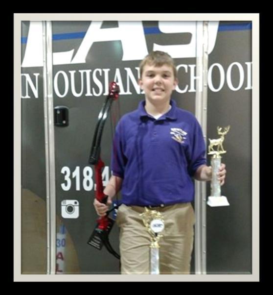 He won elementary state champion in bull's-eye and 2 nd