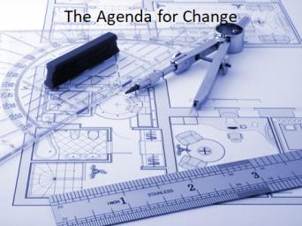 The Agenda for Change. and now you expect me to present the plan A plan with targets, a team, activities a budget. Of course, I did not come empty handed today.