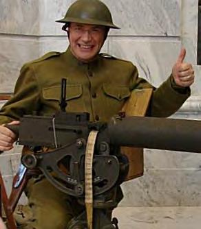 liked his Browning Mode 1917A1 machine gun!