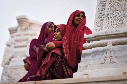 H U M A N I T A S : Beautiful Nuns, New Swami Narayan Hindu Temple, Bhuj, Gujarat, India.