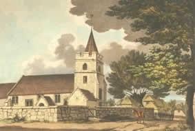 BRIGHSTONE St Mary Brixton Church Drawn and Engraved by Chas.
