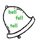 Rhyming Words Color in each bell