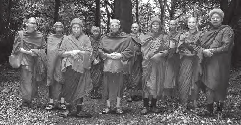 from Amaravati Great Gaddesden, Hertfordshire, England Ajahn Amaro with friends and supporters on the day of the Luang Pu Mun shrine consecration ceremony.