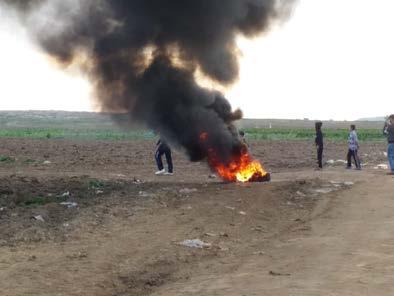 Despite the call, dozens of Palestinians gathered to the east of Gaza City and burned tires (Shehab, December 24, 2018).