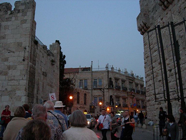 back to the bus. It was getting late in the day by the time we entered the walls of Jerusalem through the Jaffe Gate.