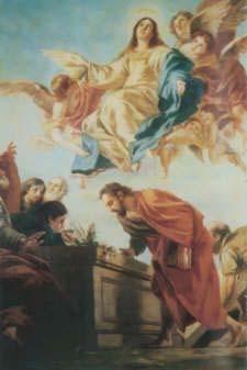 The Fourth Glorious Mystery THE ASSUMPTION The Fifth Glorious Mystery THE CORONATION 1. After the apostles have dispersed, the Blessed Mother goes to live with John, the beloved disciple. 2.