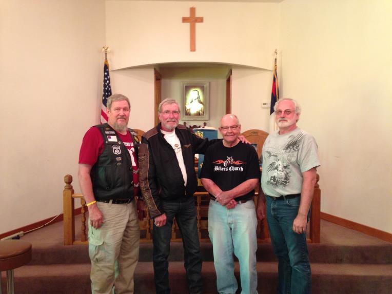 A group of my biker friends came to Hickory Grove for my Sturgis send off Sunday--joining