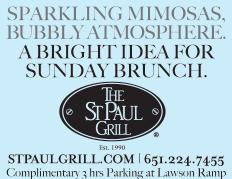 Brunch 10am-3pm **Bring ad in for a FREE Bloody Mary** (one per table) 371 Selby Ave. (651) 291-1236 www.moscowonthehill.