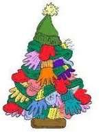 The mitten tree is up and waiting for any mittens, gloves, scarfs and hats.