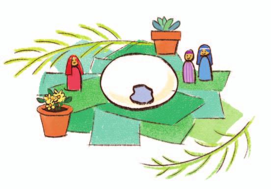 An Easter Garden Every Monday, we ll add to the Easter Garden we are making during Lent. Last Monday, you made an egg shell tomb for the garden.