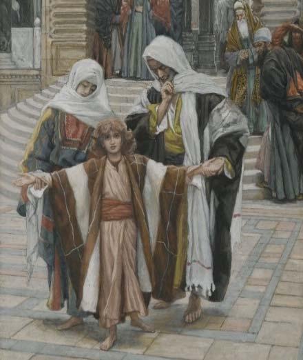 The Fifth Mystery: The Finding in the Temple Each year his parents went to Jerusalem for the feast of Passover, and when he was twelve years old, they went up according to festival custom.