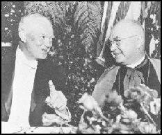 Farley Eisenhower walks with Pope
