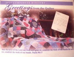 2013 Comforter Ministry Calendar Calendar order forms are NOW available on the Comforter Ministry Website at www.comforterministry.