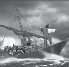 JESUS CALMED A STORM One day Jesus and His disciples got into a boat. Jesus said, Let s go to the other side of the sea. Jesus fell asleep on a cushion on the boat.