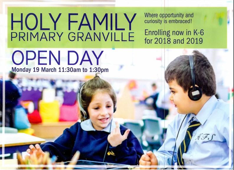 Holy Family is now accepting enrolments for Kindergarten