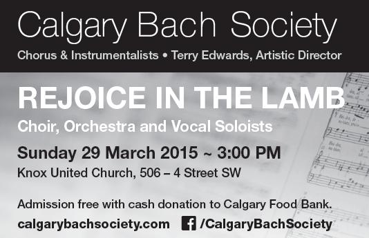 11 Sunday, Feb 15, 2015, 3:00PM Early Music Voices : Clair Obscur (Soft Light) Christ Church Elbow Park 3602 8th St.
