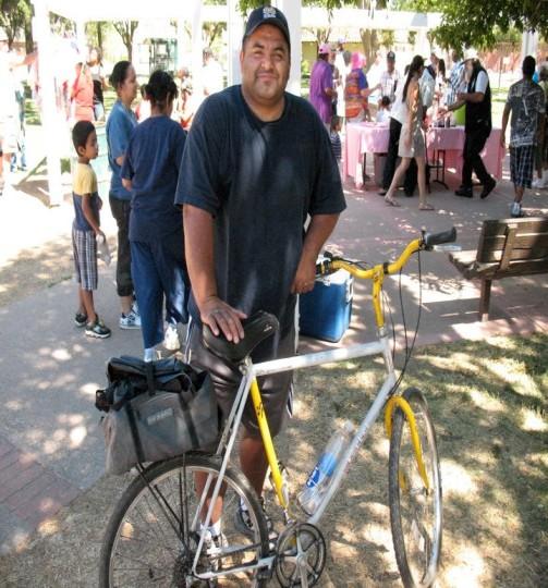 The Lord inspired the worship pastor from Desert Winds Community Church to bring some tools and help people in a practical way by repairing their bikes.
