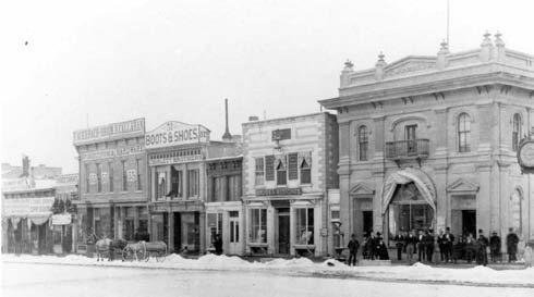 You can see the Zion s Bank Building on the far right of this photo of Main Street taken in the 1870s. How has Main Street changed? This building has changed, too.