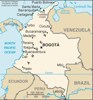From 1819 to 1830, the Gran Colombia Republic included Colombia and Venezuela as well as Ecuador and Panama.
