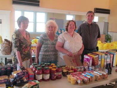 Thank you for all of your contributions, especially of pasta and sauce, peanut butter and jelly, canned fish and meat, soup and vegetables, breakfast cereal and toiletries.