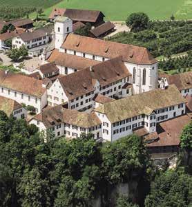 Nestled in the sweeping, pastoral landscape of the Leimental, the Abbey lies 15 kilometres southwest of Basel and only a few hundred metres from Alsace, France.