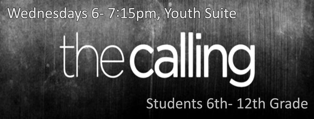 A Standing Invitation for College and Young Adults Sunday nights, 5:30-7:00pm Community Dinner and Bible Study- This is our weekly Bible Study where we study Scripture and