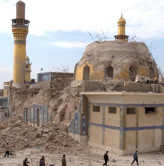 2006 - Iraq Explodes Bombing of the Al-Askari Shrine in Samarra Sectarian cleansing/terrorism in Baghdad By Dec 2006, more than 3,500 Iraqis killed each month to ethno-sectarian violence