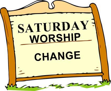 Worship Schedule Change Beginning October 5 th, we will celebrate the Holy Eucharist on each First Saturday of the Month at 5 p.m.