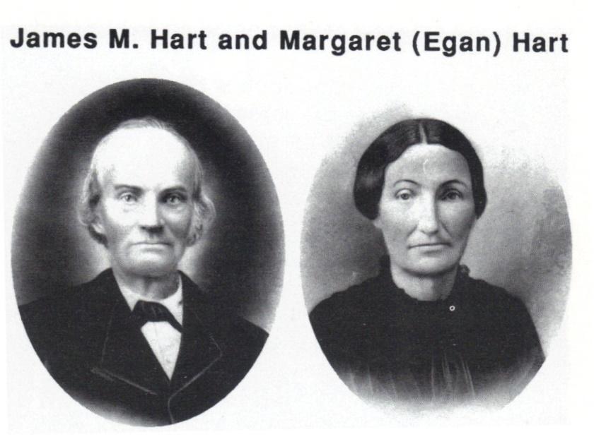 Left: Pictured are James and Margaret Egan Hart. James immigrated to the United States with his parents when he was just 12 years old. This picture was in the All Saints Centennial Book in 1990.
