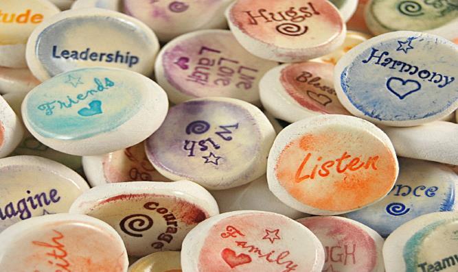 Ceramic Word Stones : $1.25/each Handmade in the USA, ceramic stones measure approx. 1 1/4 and are round in shape. Kiln fired and hand painted, stones will come in assorted colors.