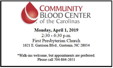Screenings Wednesday, May 8, 2019 First Presbyterian