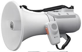 I have a battery-powered megaphone that I used in the past for street preaching.