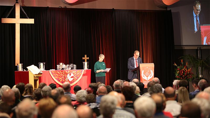 DrTania Nelson introduced the speakers at the opening NSW Bishop James Haak: ''Faith, freedom, and future is not just for us as the