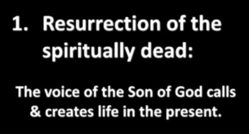 1. Resurrection of the spiritually dead: The voice