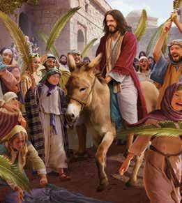 TM THE BIBLE MEETS LIFE: Parents, your child learned about the welcome that people showed to Jesus as He rode into Jerusalem on a donkey.