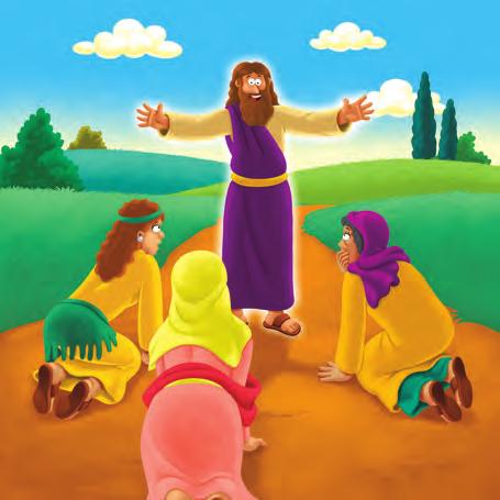 Suddenly Jesus met them, Greetings! he said. They came to him, took hold of his feet and worshiped him. Matthew 28:9 Day 332 Jesus loved his friends. He wanted to see them too.
