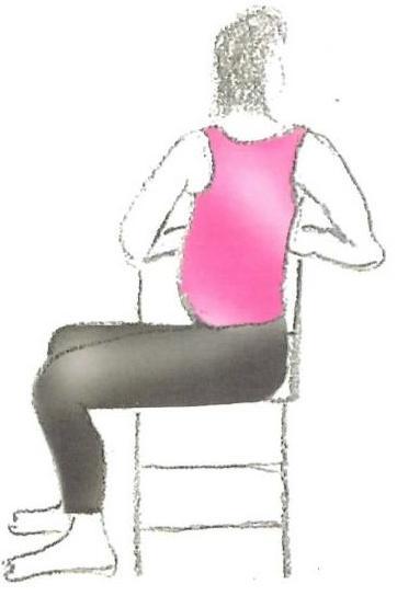 BETTER HEALTH THROUGH YOGA Swagata Saha Spinal Twist (Baradvajasana) Place a chair in the middle of the room. Sit on the chair facing forward, and then slowly turn your entire body to the right.
