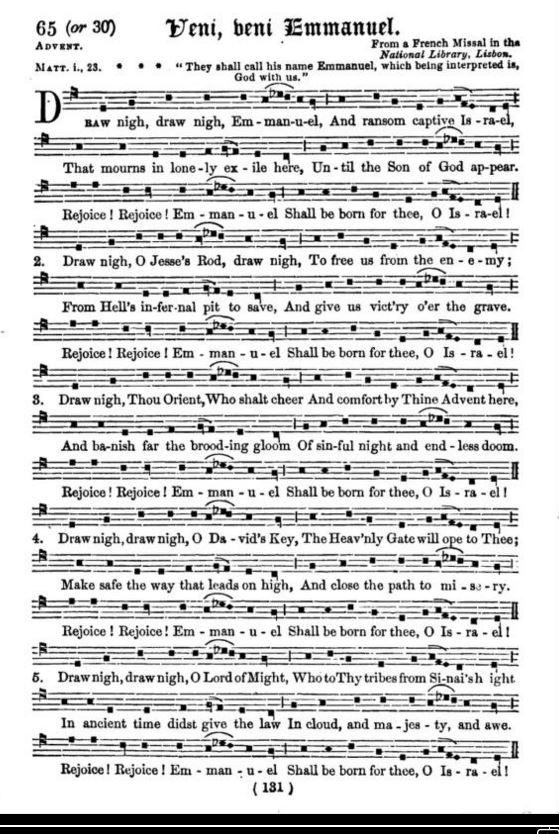 vi. Below Hymnal Noted Part 2, (1854). vii.