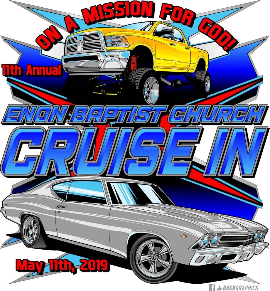 EBC Youth Cruise-in: Saturday, May 11, 9am-1pm-Come celebrate the classics with us at the 11 th annual Enon Baptist Church