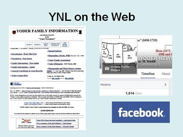 YNL On the Web I mentioned our webmaster, Don Kauffman, and his work.