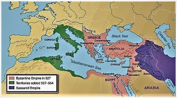 The Byzantine-Sassanid War 602-629 Justinian s reconquest taxed the manpower & resources,
