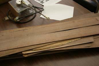 This stack of thin Walnut Veneer will find its way into some future projects that we hope will show up in