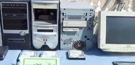 10 Right: Computers, drives and a computer screen, which were part of the equipment of a media center belonging to ISIS s Sinai Province.