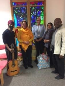 Manjeet Kaur had brought some baby items, made by the Ladies Knitting Group, to donate to the children s services and the consultant of neonatal department was happy to take the items to the ward.