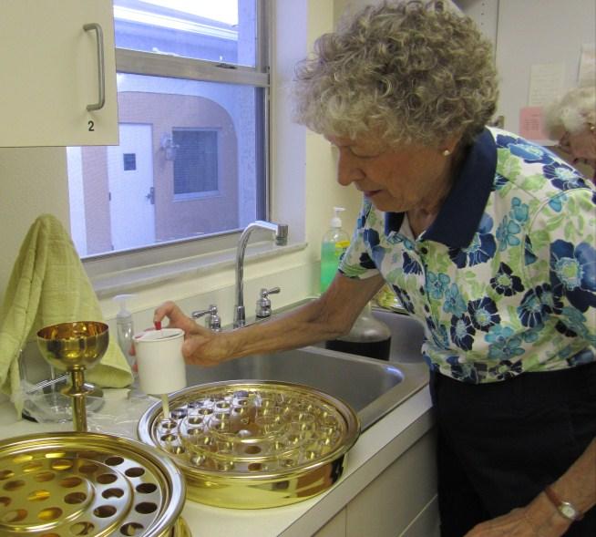 Seek His face rather than the time on Facebook. Terry and Naomi Weslock SPOT LIGHT ON Altar Guild Ever wonder how they pour all the wine into the little individual communion cups?