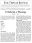 THE TRINITY REVIEW. In Defense of Theology Gordon H. Clark. Contents. 4. Neo-orthodoxy