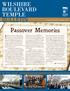 BULLETIN WILSHIRE BOULEVARD TEMPLE. Each year as Passover approaches I. In This Issue. WBTY IN d.c. The Story That Unites Us